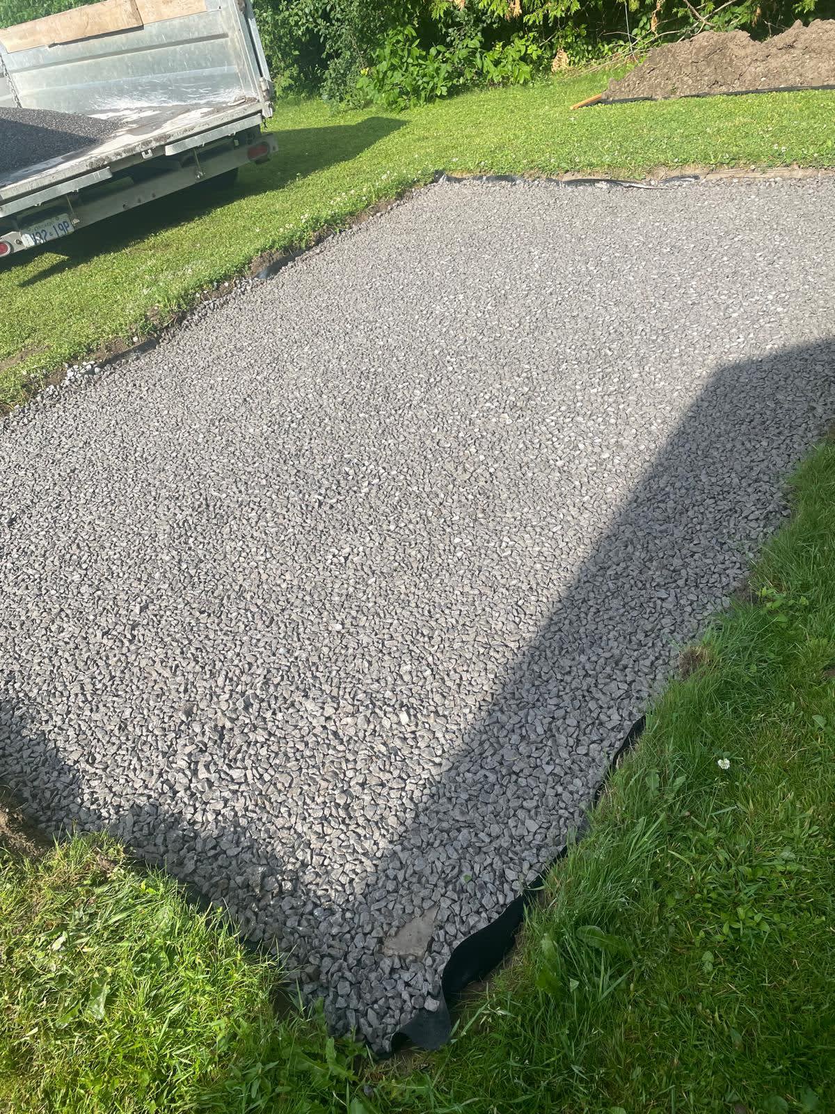 Driveway and front yard interlock detail